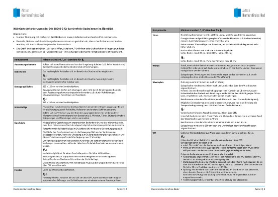 Checkliste Barrierefreie Bäder - Aktion Barrierefreies Bad